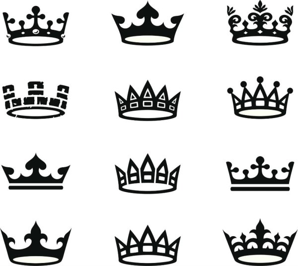 Эскиз короны легкий