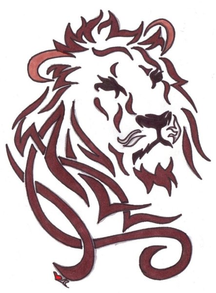 Тигр трайбл эскиз