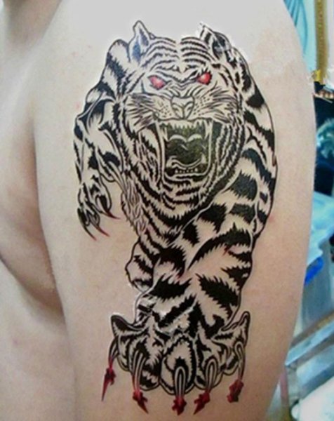 Тигр хной эскиз