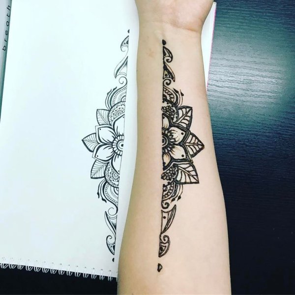 Тату узоры на руке для девушек