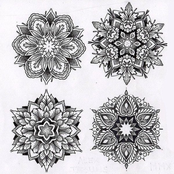 Мандала орнамент дотворк