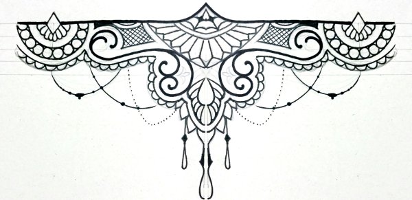 Тату браслет на ноге эскиз