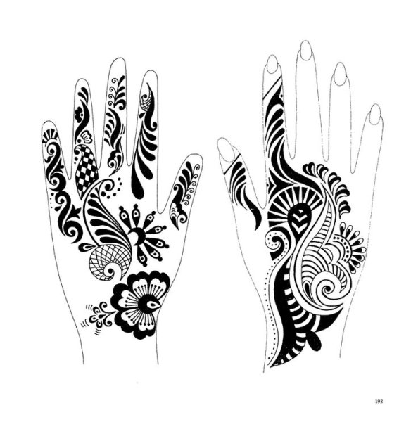 Трафареты для рисования хной на руках