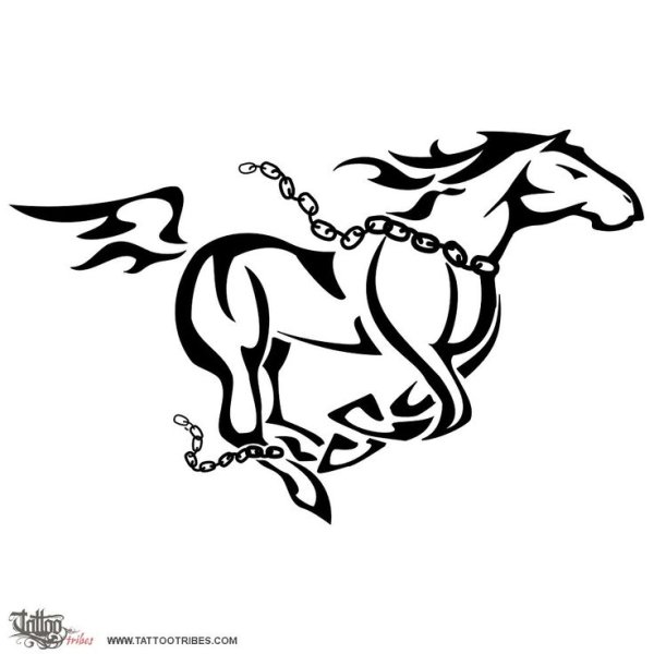 Символ лошади тату