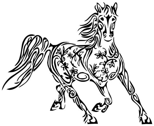 Лошадь хной