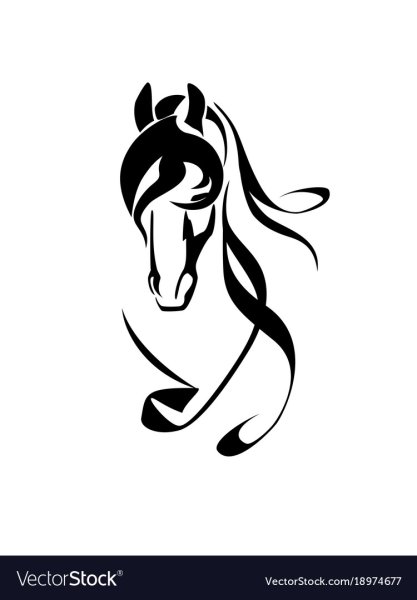 Лёгкие тату лошади