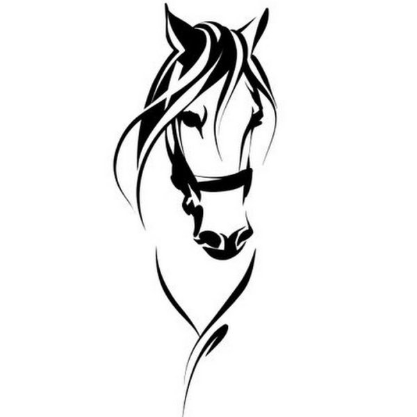 Стилизованная голова лошади