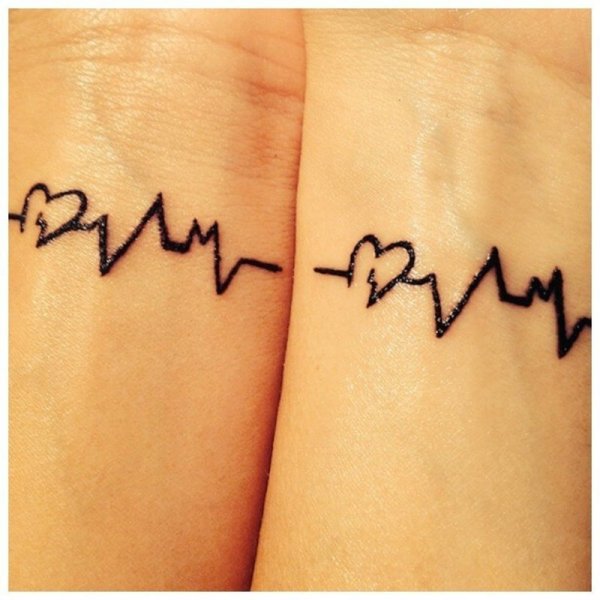 Татуировка пульс на руке