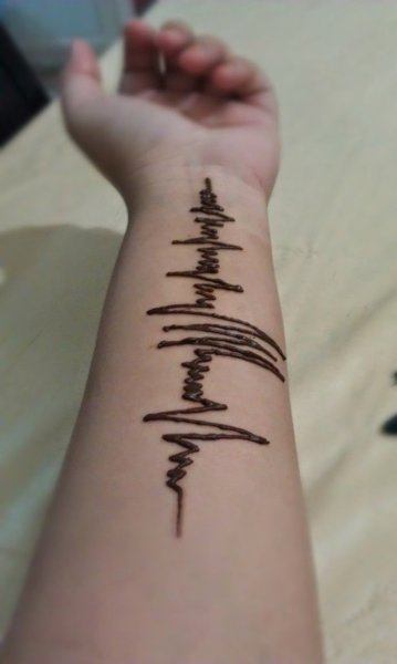 Тату вдоль руки