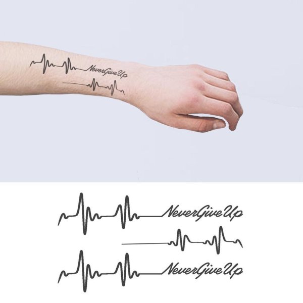 Тату пульс на руке