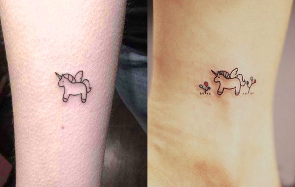 Единорог тату легкое