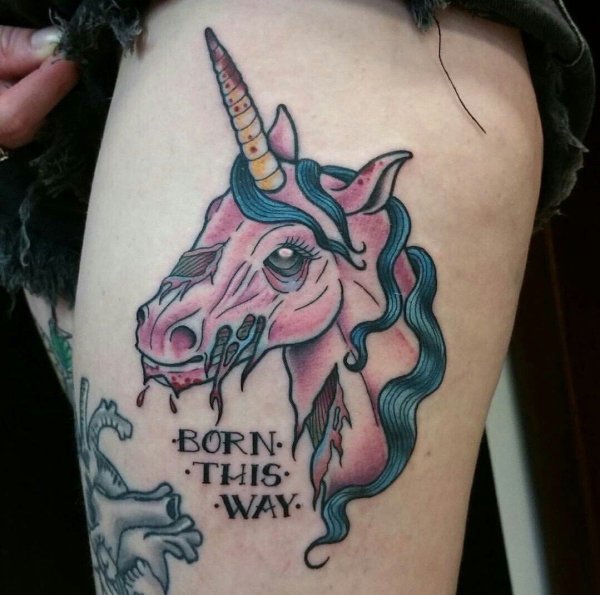 Тату Единорог для мужчин