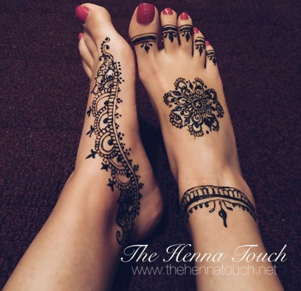 Мехенди на ноге