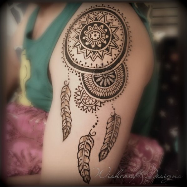 Мехенди на плече мужские