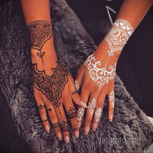 Мехенди белой хной