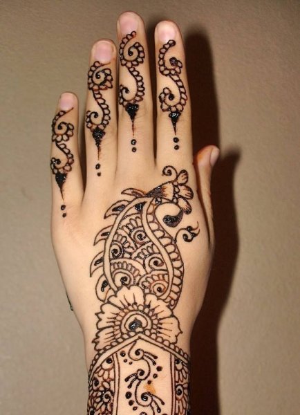 Узоры на руке ручкой