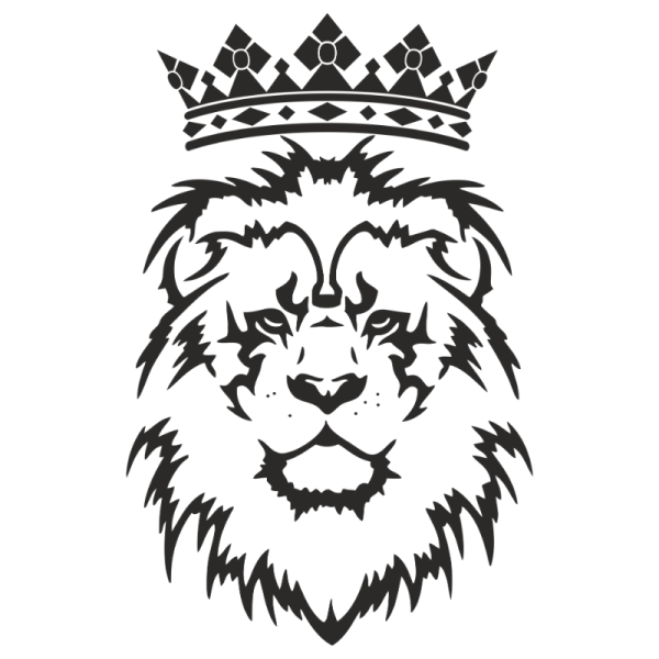 Лев с короной на голове