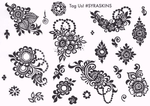 Схема рисунка хной