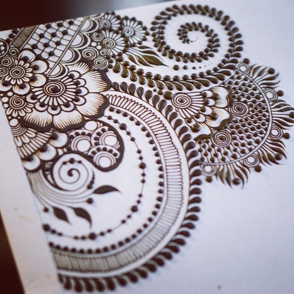 Роспись хной узоры