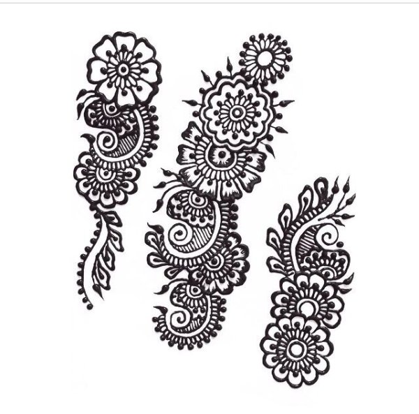 Мехенди схемы узоров