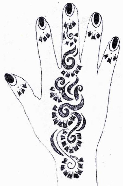 Схемы мехенди на руке