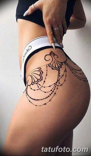 Тату на бедре женские