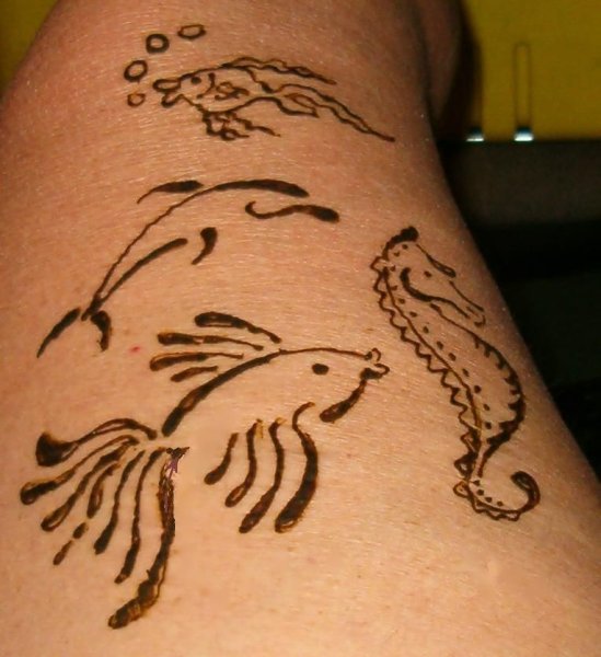 Сердечко хной