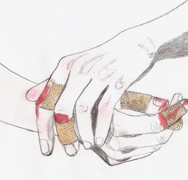 Рука в руке арт