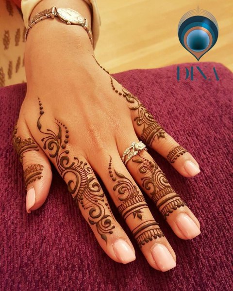 Тату мехенди на пальцах