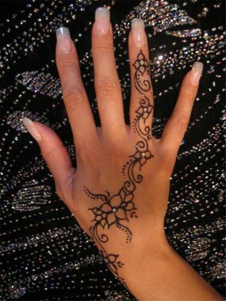 Рисование хной на руках Минимализм