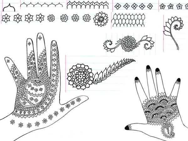 Мехенди узоры для начинающих поэтапно