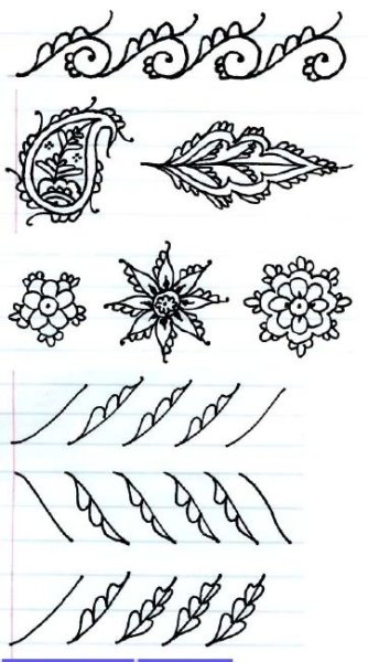 Мехенди на руке легкие эскизы