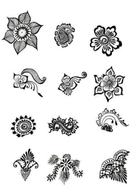 Мехенди на руке легкие