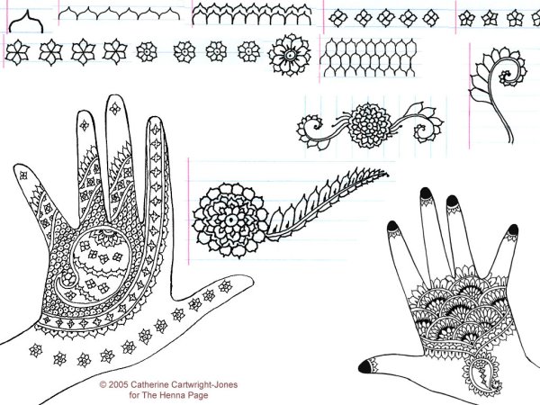 Узоры мехенди эскизы для начинающих пошагово