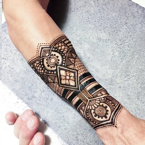 Тату хной мужские