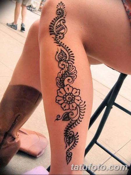 Мехенди на голени