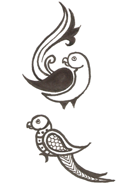 Мехенди птица эскиз