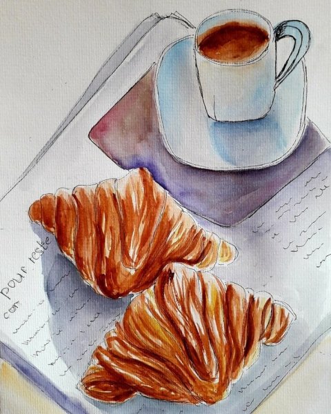 Круассан рисунок