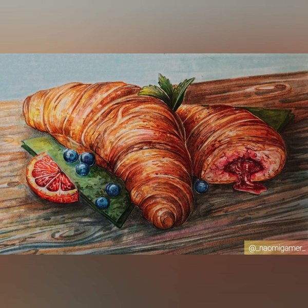 Круассан рисунок