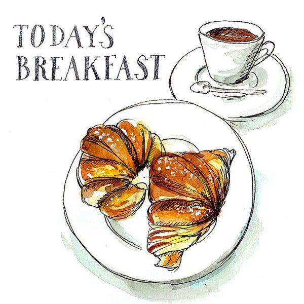 Круассан рисунок