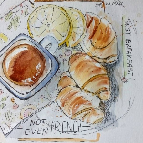 Круассаны набросок