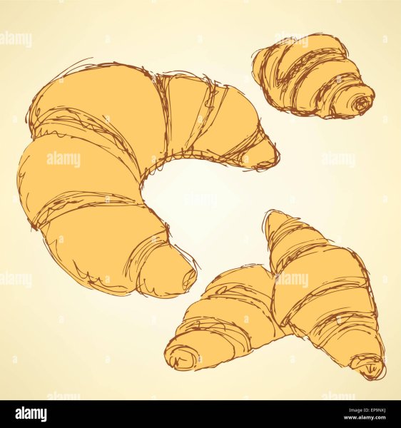 Круассан нарисованный
