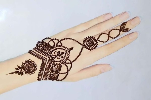 Рисунок хной на руке для начинающих