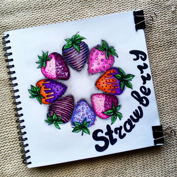 Клубника маркерами