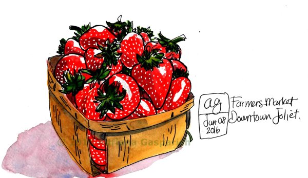 Клубника маркерами