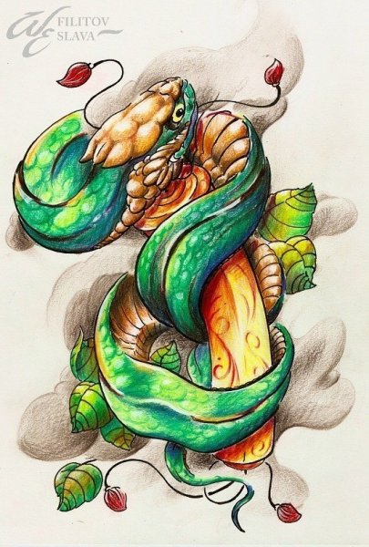 Змея скетч