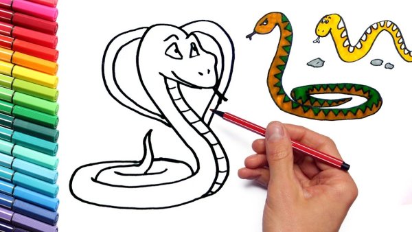 Змея рисунок