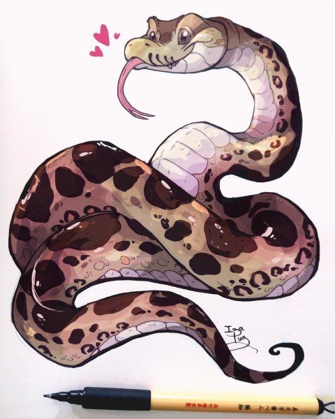 Змея арт