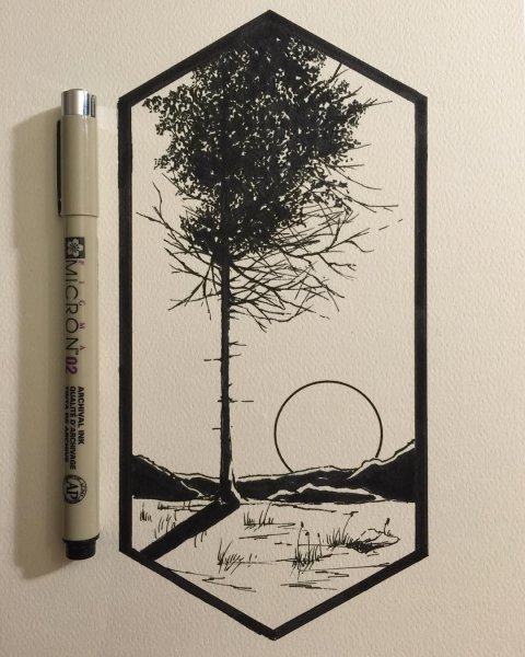 Дерево для скетчбука