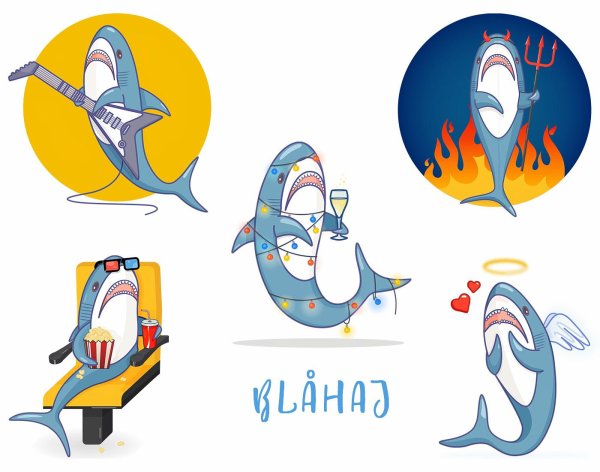 Наклейки акула из Икеи